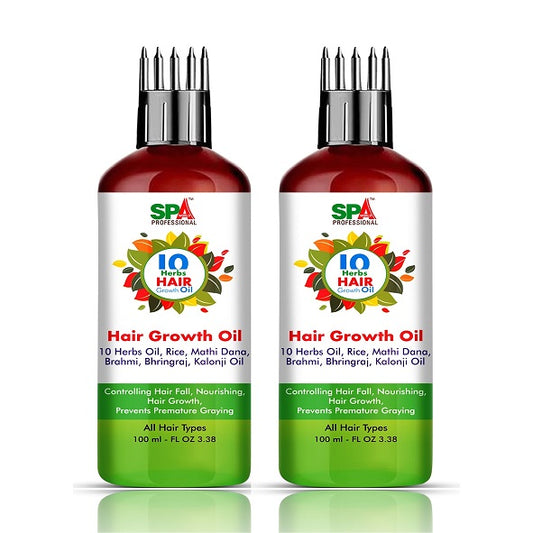 10 Herbs Hair Growth Oil- Rosemary 2.0-Amino Hair Serum - Control Hair Fall, Prevents Premature Graying