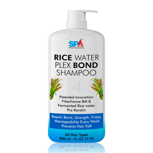 Fermented Rice Water Plex Bond Shampoo | Instant Damage Repair| Frizz Free Hair, Anti Hair Fall | 800ml
