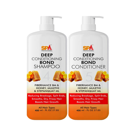 Deep Conditioning Bond Shampoo 400ML & Conditioner 400ML For Reducing Breakage, Dry, Frizzy Hair, Boosts Hair Growth