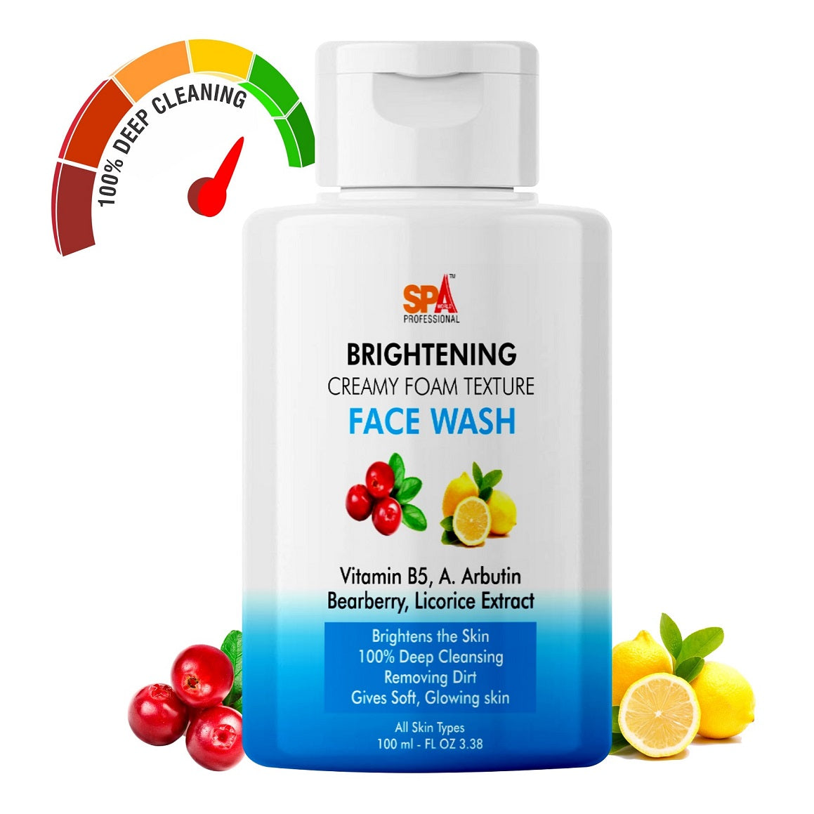 Skin Brightening Creamy Foam Texture Face Wash- Skin Brightens, Blackheads, Glowing skin. 100% Deep Cleaning, Removing dirt –100ml