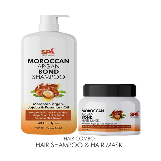 Moroccan Argan Bond Shampoo & Hair Mask-Nourish Dull, Dry & Frizzy Hair & Promotes Hair Growth