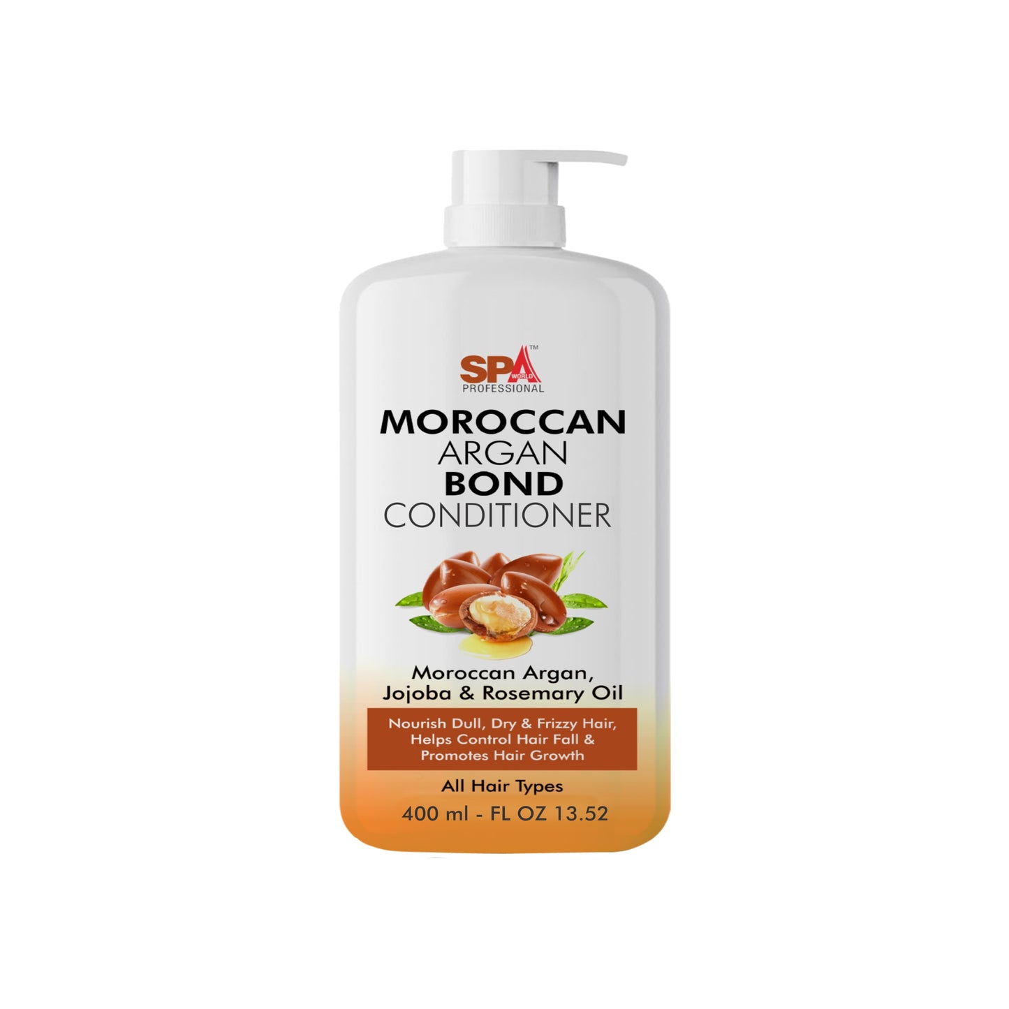 Moroccan Argan Bond Conditioner - Nourish Dull, Dry & Frizzy Hair, Helps Control Hair Fall & Promotes Hair Growth-400ml