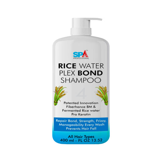 Fermented Rice Water Bond Shampoo-Damage Repair, Frizz Free Hair, Anti Hair Fall, Sulphate & Parabens Free,400ml.