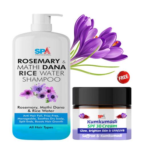 Rosemary & Mathi Dana Rice Water Anti Hair Fall Bond Shampoo 400ml | Frizz-Free, Soothes Dry Scalp, Boosts Hair Growth.